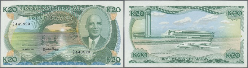 Malawi: 20 Kwacha 1986 P. 22a, in condition: aUNC.
