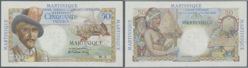 Martinique: 50 Francs ND(1947-52) P. 30, strong paper with crispness, light wave...
