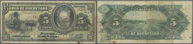 Mexico: El Banco de Queretaro 5 Pesos 1914 P. S390b, used with several folds and craeses, one stain dot at lower right, minor border tears, still stro...