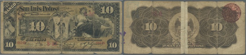 Mexico: El Banco de San Luis Potosi 10 Pesos 1901 P. S400b Series B, stronger us...
