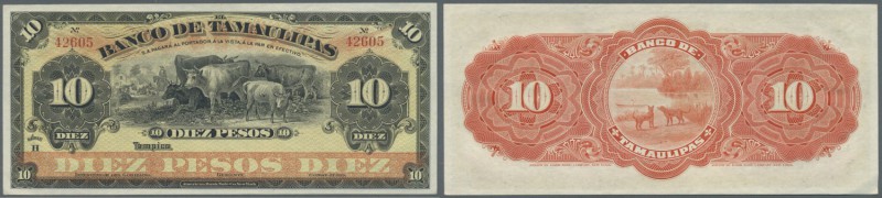Mexico: El Banco de Tamaulipas 10 Pesos ND remainder P. S430r, very minor corner...