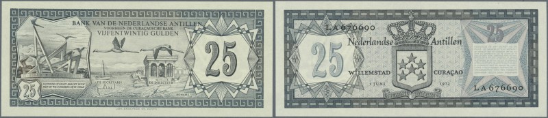 Netherlands Antilles: 25 Gulden 1972 P. 10b in condition: UNC.