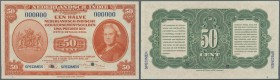 Netherlands Indies: Ministry of Finance / Javasche Bank 50 Cent L.02.03.1943 SPECIMEN, P.110s in perfect UNC condition