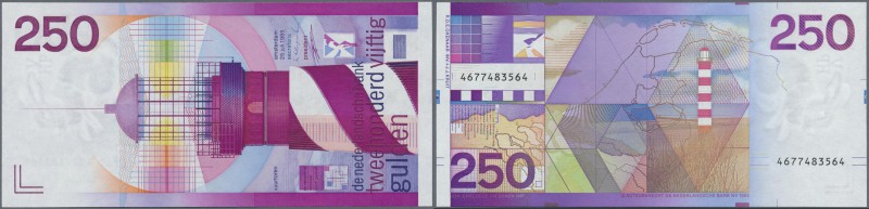 Netherlands: 250 Gulden 1985 P. 98, one dint at left, in condition: aUNC.