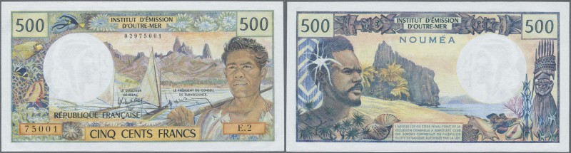 New Caledonia: set of 2 notes 500 Francs ND P. 60, both in condition: UNC. (2 pc...