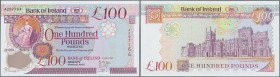 Northern Ireland: Bank of Ireland 100 Pounds 1995 P. 78, light dint at right border, in condition: aUNC.