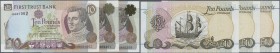 Northern Ireland: set of 3 notes First Trust Bank 10 Pounds 1994, 1998 and 2012, P. 132, 136, all in condition: UNC. (3 pcs)
