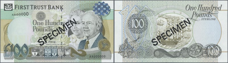 Northern Ireland: First Trust Bank 100 Pounds 1998 SPECIMEN P. 139s in condition...