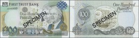 Northern Ireland: First Trust Bank 100 Pounds 1998 SPECIMEN P. 139s in condition: UNC.