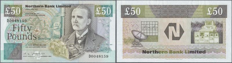 Northern Ireland: Northern Bank Limited 20 Pounds 1990 P. 196 in condition: UNC.