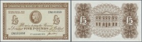 Northern Ireland: 5 Pounds 1972 P. 246, 2 light dints in paper, otherwise perfect, condition: aUNC.