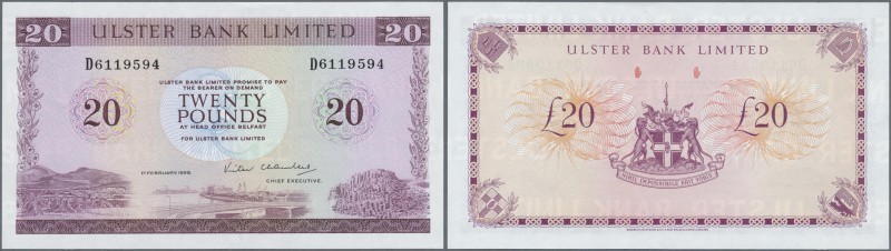 Northern Ireland: Ulster Bank Limited 20 Pounds 1988 P. 328c, light dint and cre...