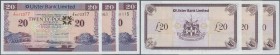 Northern Ireland: set of 3 notes 20 Pounds 2x 2012 1x 2010, all in condition: XF. (3 pcs)