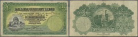 Palestine: 1 Pound dated April 20th 1939, P.7c, several vertical and horizontal folds, lightly stained paper and tiny tears at upper margin and left b...