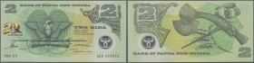 Papua New Guinea: set of 2 Specimen notes with zero serial number but without Specimen overprint, 2 Kina ND Specimen P. 15s, 16s, both in condition: U...