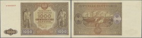 Poland: 100 Zlotych 1946 P. 122 unfolded but with light handling and creases in paper, condition: XF+.