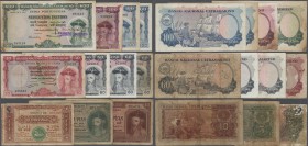 Portuguese India: very exceptional set with 11 Banknotes starting with the 4 Tangas 1917, 5 and 10 Rupias 1945, 30 Escudos 1959, 3 x 60 Escudos 1959, ...