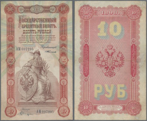 Russia: 10 Rubles 1898 with signature Timashev & Shagiin, P.4b, nice, attractive...