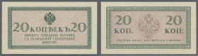 Russia: 20 Kopeks Treasury Small Change Note ND(1915), P.30, just a few minor creases in the paper, otherwise perfect. Condition: aUNC