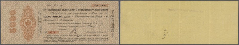 Russia: ”Petrograd” issue 5000 Rubles 1917, P.31I, very nice condition for the l...