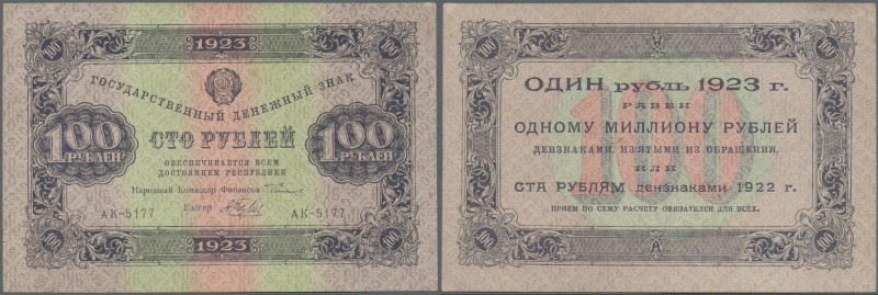 Russia: 100 Rubles 1923 Pick 161 in condition: VF.