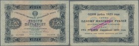 Russia: 250 Rubles 1923 P. 162, stamped on back, handling and creases in paper, condition: VF to VF+.