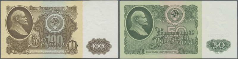 Russia: set of 2 notes 50 and 100 Rubles 1961 P. 235a, 236 in condition: UNC. (2...