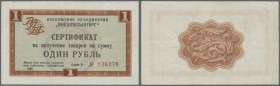 Russia: Vneshposyltorg - Foreign Exchange Certificates - no band issue 1 Ruble 1966, P.FX51b, very nice condition with slightly yellowed paper and min...
