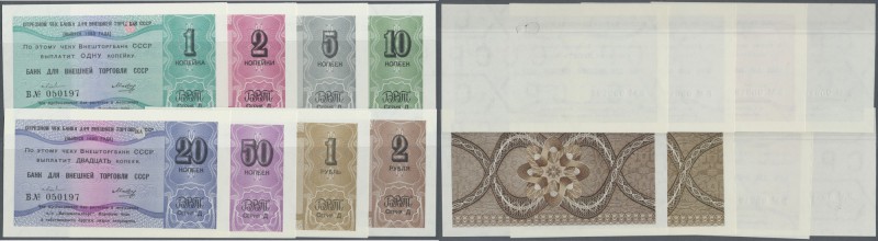 Russia: USSR foreign exchange certificates 1, 2, 5, 10, 20, 50 Kopeks and 1 and ...