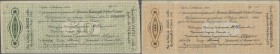 Russia: Provisional Government of the North Region 50 and 100 Rubles 1918, P.S126, S127, nice used condition with slightly stained paper and small tea...