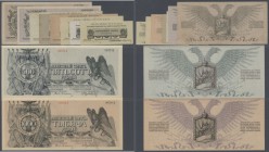 Russia: Northwest Russia Field Treasury of the Northwest Front, issue of General Nikolay Yudenich, set with 10 Banknotes containing 25 and 50 Kopeks, ...