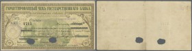 Russia: North Caucasus, State Bank - Ekaterinodar, 500 Rubles 1918, P.S498E, cancellation holes at lower margin, stained paper, traces of glue on back...