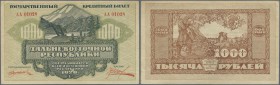 Russia: East Siberia, FAR EASTERN REPUBLIC (Дальне-Восточная республика), 1000 Rubles 1920 P.S1208 with a few minor folds and creases in paper, lightl...