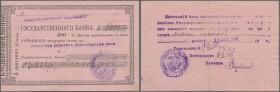 Russia: East Siberia, BLAGOVESHCHEVSK STATE BANK BRANCH ”check issue” (Благовещенск - Отделение Государственного Банка), 5000 Rubles 1919 P. S1259H, f...