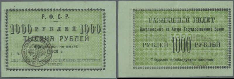 Russia: Siberia 1000 Rubles 1920 P. S1293b with light folds in paper in conditio...