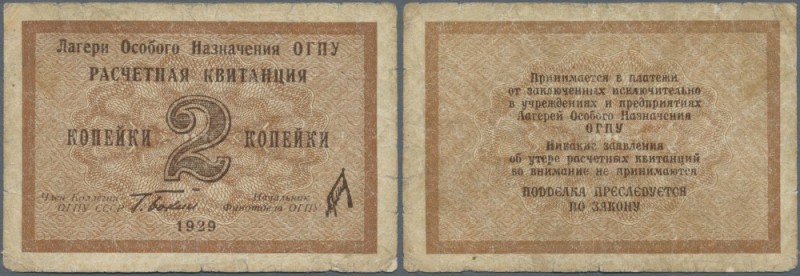 Russia: Special Purpose Camp OGPU USSR 2 Kopeks 1929, P.NL (Denisov 1.5.1), stai...