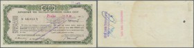 Russia: The State Bank of the USSR - travellers cheque 500 Rubles ND(1959), P.NL (Istomin 7.3.4), used condition with stained paper, several tears and...
