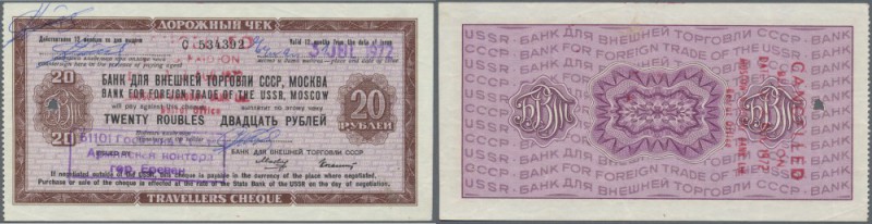 Russia: The Bank for Foreign Trade of the USSR - travellers cheque 20 Rubles ND(...