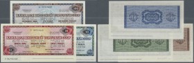 Russia: The Bank for Foreign Trade of the USSR - travellers cheque set with 3 cheques 20, 50 and 100 Rubles ND(1987), P.NL (Istomin 7.14.2-7.14.4), ti...