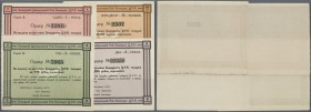 Russia: City of Bezethsk vouchers of 50 Kopeks, 1, 2 and 3 Rubles w/o date, P.NL in VF+ condition (4 pcs.)