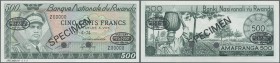 Rwanda: 500 Francs 1974 Specimen P. 11s in condition: UNC.