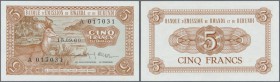 Rwanda-Burundi: 5 Francs 1960 P. 1 in condition: UNC.
