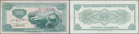Rwanda-Burundi: 20 Francs 1960 P. 3 in exceptional condition, unfolded, only a 4mm tear at lower border and some light dints at border, strong origina...