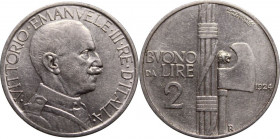 SAVOIA E REGNO D’ITALIA- Vittorio Emanuele III-BUONO DA LIRE 2 1924-FASCIO-NI