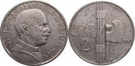 SAVOIA E REGNO D’ITALIA- Vittorio Emanuele III-BUONO DA LIRE 2 1925-FASCIO-NI