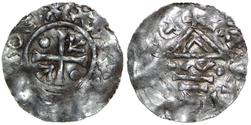 Czechia. Bohemia. Boleslav II. 967-999. AR Denar (19mm, 0.93g). Prague mint. +BO...