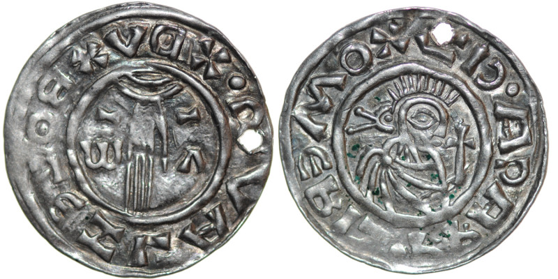 Czechia. Bohemia. Boleslav II. 967-999. AR Denar (21mm, 1.25g). Prague mint; Ome...