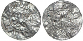 Czechia. Bohemia. Boleslav IV Chrabrý (The Brave). 1003-1004. AR Denar (18mm, 0.86g). Prague mint. +TVTVEHVERCV (retrograde), cross consisting of thre...