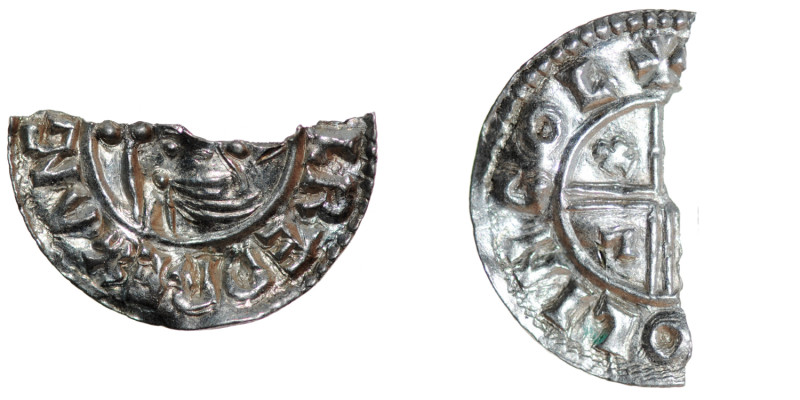 England. Aethelred II. 978-1016. AR Half Penny (10mm, 0.67g, 9h). Crux type (BMC...
