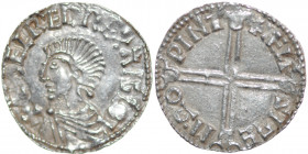 England. Aethelred II 978-1016. AR Penny (19mm, 1.75g, 4h). Long Cross type (BMC IVa, Hild. D). Winchester mint; moneyer Ælfsige. Struck circa 997-100...